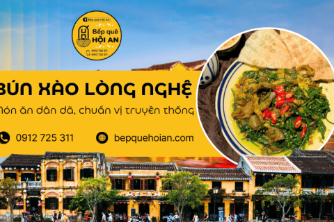 Bún xào lòng nghệ nóng hổi, thơm nức mũi chuẩn vị truyền thống tại TPHCM