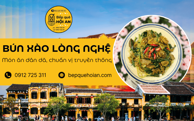 Bún nghệ lòng xào